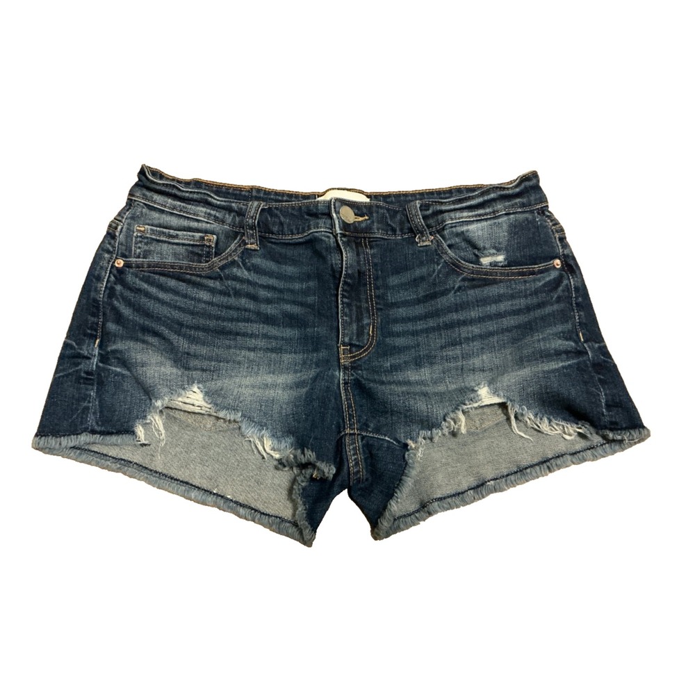 BKE Buckle Stella Stretch Destruction Frayed Hem Denim Shorts Women's Size 29